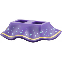 Minifigure Skirt Plastic with Metallic Light Blue Stars, Gold Stripe Pattern: {светло виолетов}