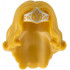 Minifigure, Hair Female Long Wavy with Silver Tiara Pattern: {топло златист}
