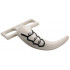 Minifigure Costume Tail Dinosaur with Black Armor Plate Scales Pattern: {бял}