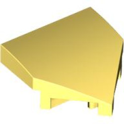 PLATE W/ BOW 2X2X2/3, 45 DEG.: {студено жълт}