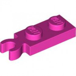 PLATE 1X2 W/ HOLDER: {ярко пурпурен}