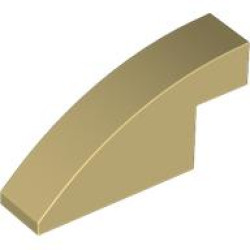 BRICK 1X4X1 2/3, OUTSIDE HALF BOW: {тухлено жълт}