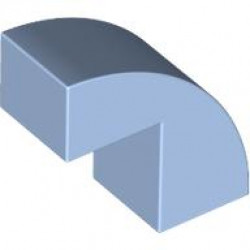 BRICK 1X2X1 2/3, BOW W/ CUTOUT, NO. 1: {светло кралско син}