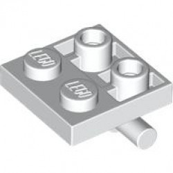 PLATE 2X2 W/ HOR. 3.2 SHAFT: {бял}