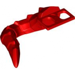 Minifigure Costume Tail Dragon, Large - Bends to Right - Flexible Rubber: {ярко червен}