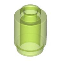 ROUND BRICK 1X1: {прозрачно ярко зелен}