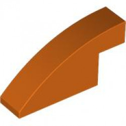 BRICK 1X4X1 2/3, OUTSIDE HALF BOW: {червеникаво-оранжев}