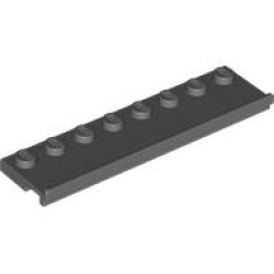 PLATE 2X8 W/GLIDING GROOVE: {тъмно каменно сив}