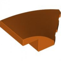 BRICK 2X4X1, HALF BOW W/ CUT, RIGHT: {червеникаво-оранжев}