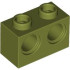 BRICK 1X2 M. 2 HOLES Ã˜ 4,87: {маслинено зелен}