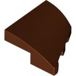 PLATE 2X2X2/3, HALF BOW, W/ CUT, LEFT: {червеникаво-кафяв}