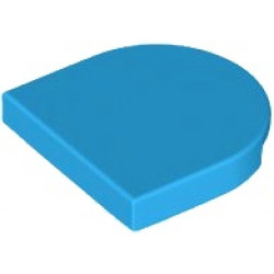 TILE 2X2, 1/2 CIRCLE: {тъмно небесносин}