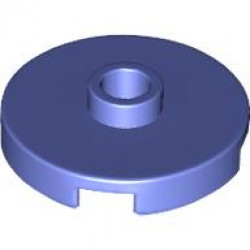 PLATE ROUND W. 1 KNOB: {синьо виолетов}