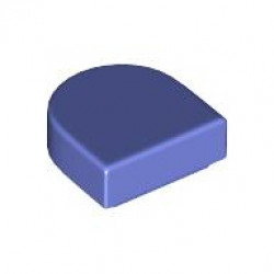 FLAT TILE 1X1, 1/2 CIRCLE: {синьо виолетов}
