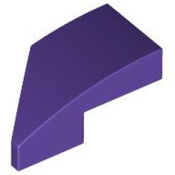 RIGHT PLATE 1X2, W/ BOW, 45 DEG. CUT: {светло виолетов}
