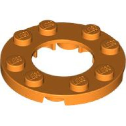 Plate Round 4X4 with Ã˜16mm hole: {ярко оранжев}