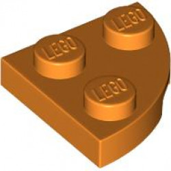PLATE 2X2, 1/4 CIRCLE: {ярко оранжев}