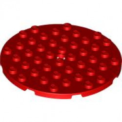PLATE 8X8, CIRCLE: {ярко червен}