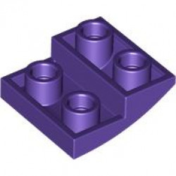 BRICK 2X2X2/3, INVERTED BOW: {светло виолетов}