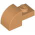 BRICK, 1X2X1, BOW, W/ CUTOUT: {умерен нуга}