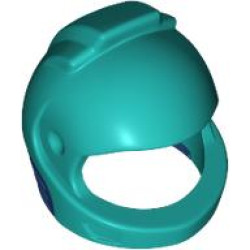 MINI HELMET, NO. 245: {ярко синьо-зелен}
