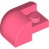 BRICK,2X2X1,BOW OUTSIDE CORNER,W/ CUTOUT: {пъстро коралов}