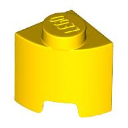 BRICK 1X1, 1/4 CIRCLE: {ярко жълт}