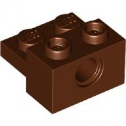 BRICK 2X2, W/4.85 HOLE, NO. 1: {червеникаво-кафяв}