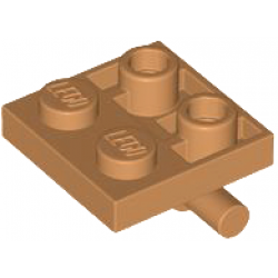 PLATE 2X2 W/ HOR. 3.2 SHAFT: {умерен нуга}