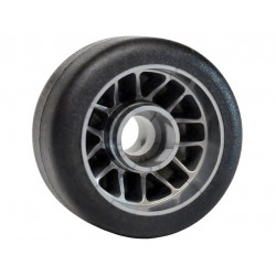 Wheel 24 x 13.4 with Pin Hole with Molded Black Hard Rubber Tire Pattern: {сребърно метален}