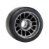 Wheel 24 x 13.4 with Pin Hole with Molded Black Hard Rubber Tire Pattern: {сребърно метален}