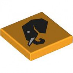 FLAT TILE 2X2, NO. 820: {огнено жълто-оранжев}