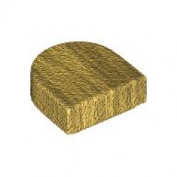 FLAT TILE 1X1, 1/2 CIRCLE: {топло златист}