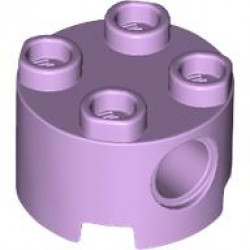 BRICK 2X2 ROUND W/ HOLE Ø4,85: {лавандулов}