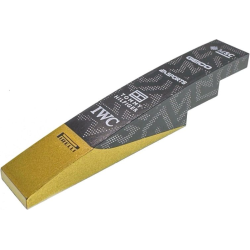 Slope, Curved 6 x 1 with White 'MSC', 'GEICO', 'EA SPORTS', 'TOMMY HILFIGER', 'IWC' and 'PIRELLI' Logos, Silver Dots and Gold Panel Pattern : {черен}