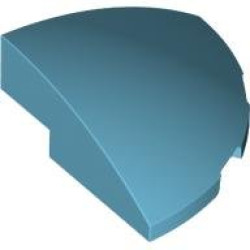 Slope, Curved 3 x 3 Corner Round: {умерено небесносин}