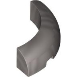 1/4 ARCH BRICK 4X4, W/ CUTOUT, NO. 1: {сребърно метален}