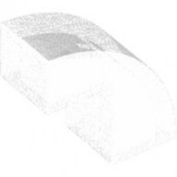 BRICK 1X2X1 2/3, BOW W/ CUTOUT, NO. 1: {прозрачен опал}