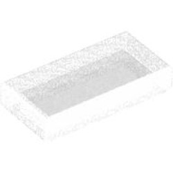 FLAT TILE 1X2: {прозрачен опал}