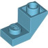 ROOF TILE 1X2, INVERTED, DEG. 45, W/ CUT: {умерено небесносин}