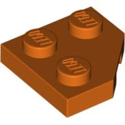 PLATE 2X2, CORNER, 45 DEG.: {червеникаво-оранжев}