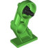 Large Figure Leg Right with Black Rotation Joint Pin: {ярко зелен}