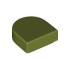 FLAT TILE 1X1, 1/2 CIRCLE: {маслинено зелен}