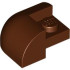 BRICK,2X2X1,BOW OUTSIDE CORNER,W/ CUTOUT: {червеникаво-кафяв}