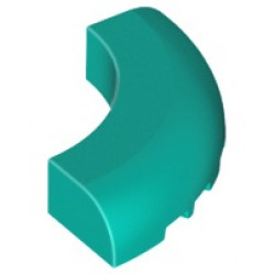 Brick, Round Corner 5 x 5 without Studs: {земно зелен}