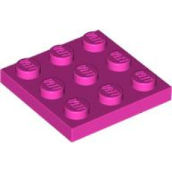 PLATE 3X3: {ярко пурпурен}