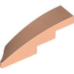 BRICK 1X4X1, HALF BOW W/ CUT, RIGHT: {светло нуга}