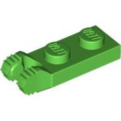 Hinge Plate 1 x 2 Locking with 2 Fingers on End: {ярко зелен}