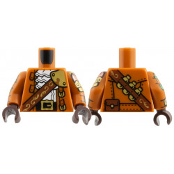 Torso Coat Open, White Ruffled Shirt, Reddish Brown Strap, Gold Filigree, Armor, Black Belt with Buckle Pattern / Dark Orange Arms with Buckles, Vials, Armor with Bat Pattern / Dark Brown Hands: {тъмно оранжев}