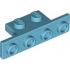 Bracket 1 x 2 - 1 x 4 with Rounded Corners at the Bottom: {умерено небесносин}
